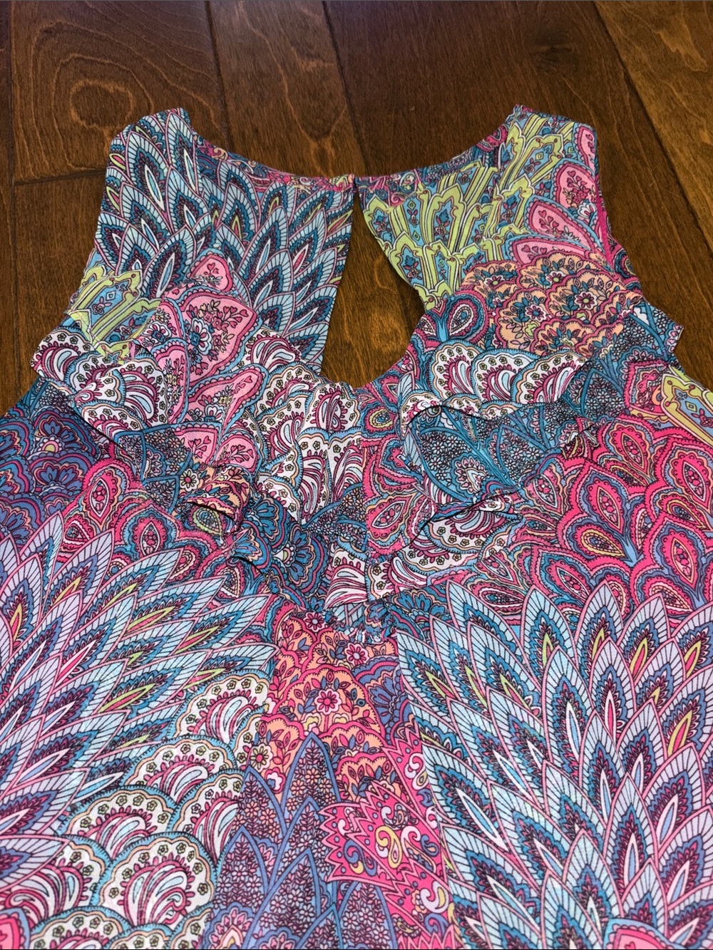 MSK Sleeveless Multi-Color Paisley Shift Dress EUC
